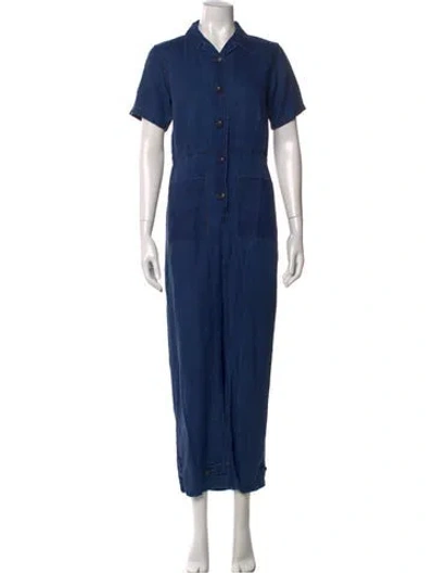 Pre-owned Rrl & Co. Linen Jumpsuit In Blue