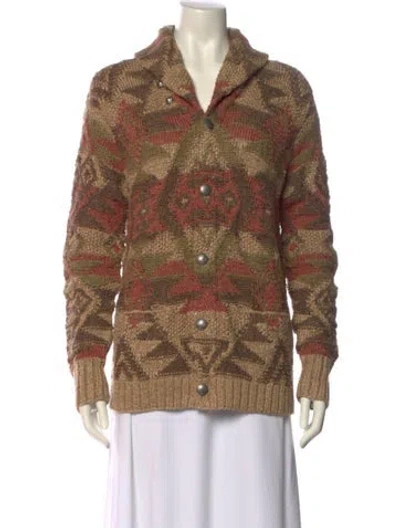 Pre-owned Rrl & Co. Linen Printed Sweater In Brown