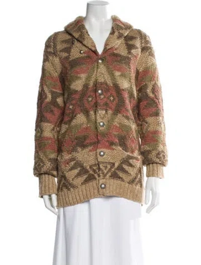 Pre-owned Rrl & Co. Linen Printed Sweater In Neutral