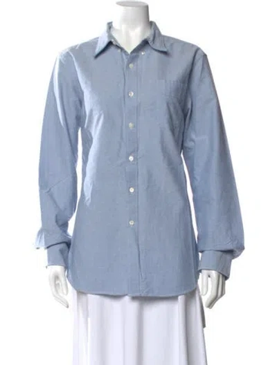 Pre-owned Rrl & Co. Long Sleeve Button-up Top In Blue