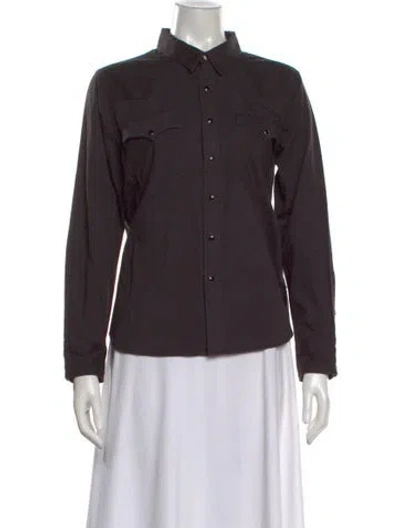 Pre-owned Rrl & Co. Long Sleeve Button-up Top In Brown