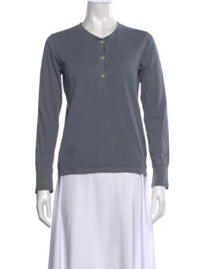 Pre-owned Rrl & Co. Long Sleeve Polo In Gray