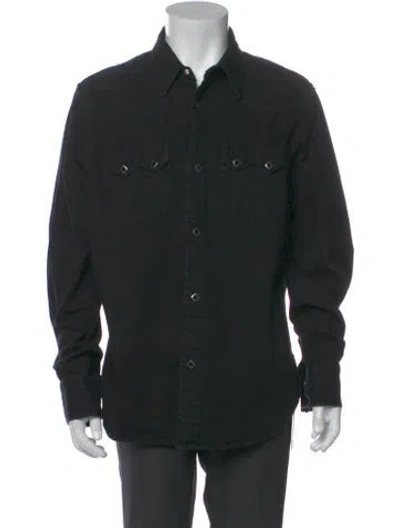 Pre-owned Rrl & Co. Long Sleeve Western Shirt W/ Tags In Black