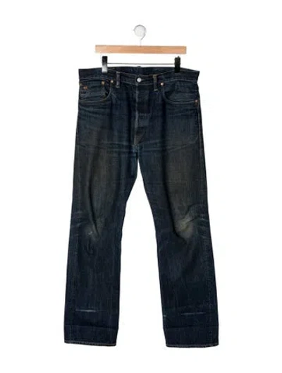 Pre-owned Rrl & Co. Mid-rise Straight Leg Jeans In Black