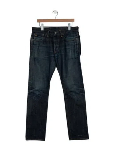 Pre-owned Rrl & Co. Mid-rise Straight Leg Jeans In Blue