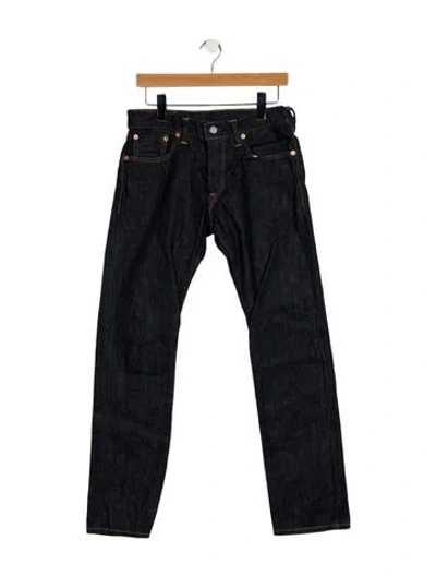 Pre-owned Rrl & Co. Mid-rise Straight Leg Jeans In Blue