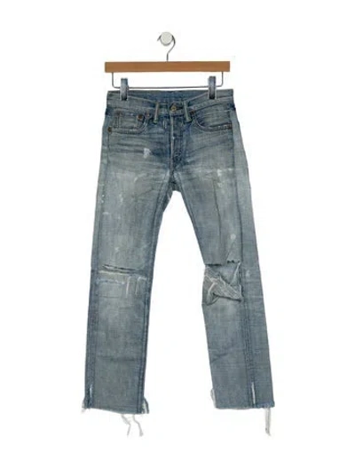 Pre-owned Rrl & Co. Mid-rise Straight Leg Jeans In Blue