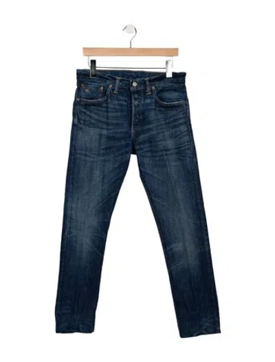 Pre-owned Rrl & Co. Mid-rise Straight Leg Jeans In Blue