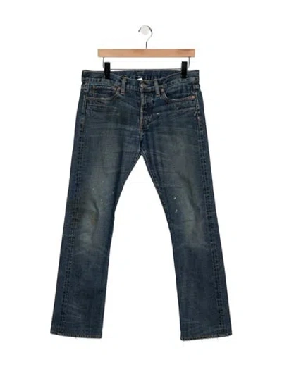 Pre-owned Rrl & Co. Mid-rise Straight Leg Jeans In Blue