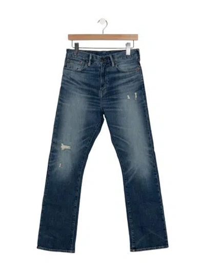 Pre-owned Rrl & Co. Mid-rise Straight Leg Jeans In Blue