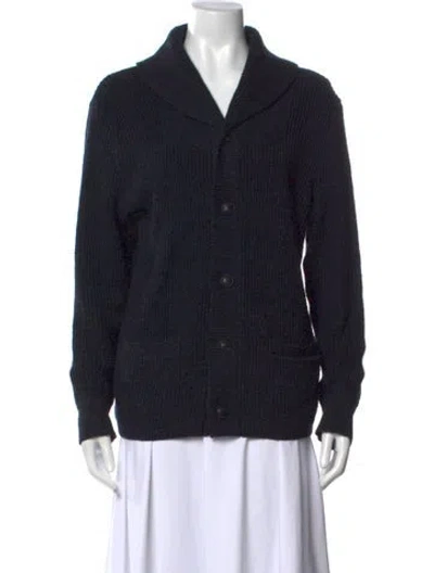 Pre-owned Rrl & Co. Open Front Sweater In Gray