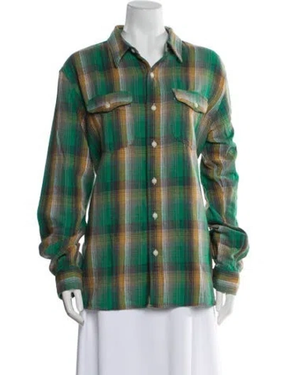 Pre-owned Rrl & Co. Plaid Print Jacket In Green