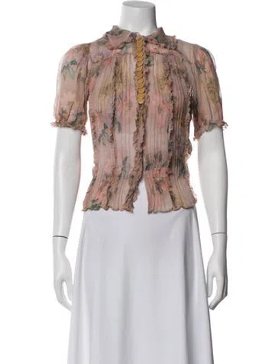 Pre-owned Rrl & Co. Silk Floral Print Blouse In Multi