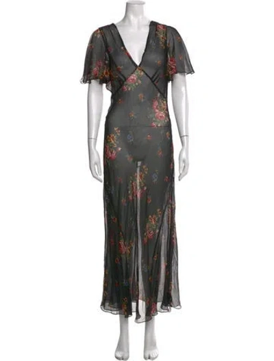 Pre-owned Rrl & Co. Silk Long Dress In Multi