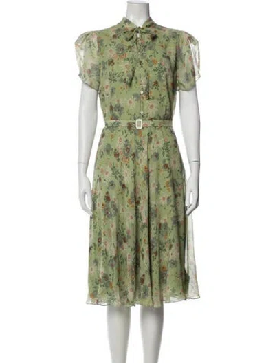 Pre-owned Rrl & Co. Silk Midi Length Dress In Green