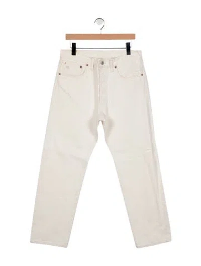 Pre-owned Rrl & Co. Straight-leg Jeans In White