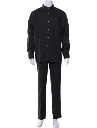 Pre-owned Rrl & Co. Striped Long Sleeve Dress Shirt In Gray