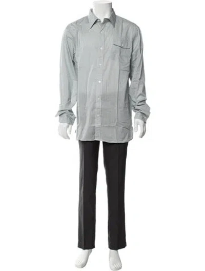 Pre-owned Rrl & Co. Striped Long Sleeve Dress Shirt In White