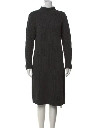 Pre-owned Rrl & Co. Turtleneck Knee-length Dress W/ Tags In Gray