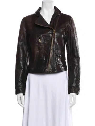 Pre-owned Rrl & Co. Vintage 2000's Biker Jacket In Brown