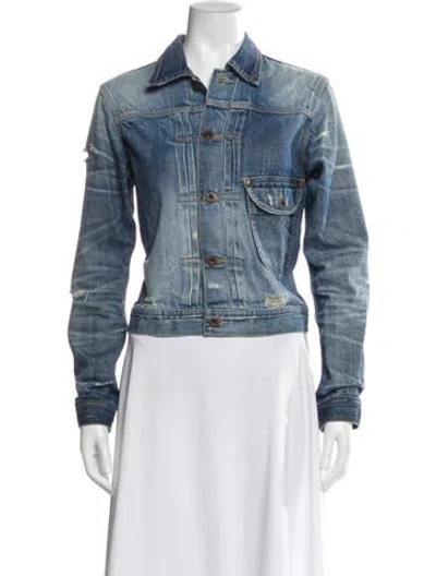 Pre-owned Rrl & Co. Vintage 2000's Denim Jacket In Blue