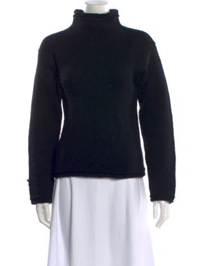 Pre-owned Rrl & Co. Wool Mock Neck Sweater In Blue