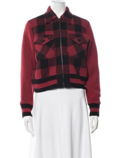 Pre-owned Rrl & Co. Wool Plaid Print Jacket In Red