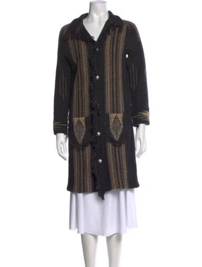 Pre-owned Rrl & Co. Wool Striped In Black