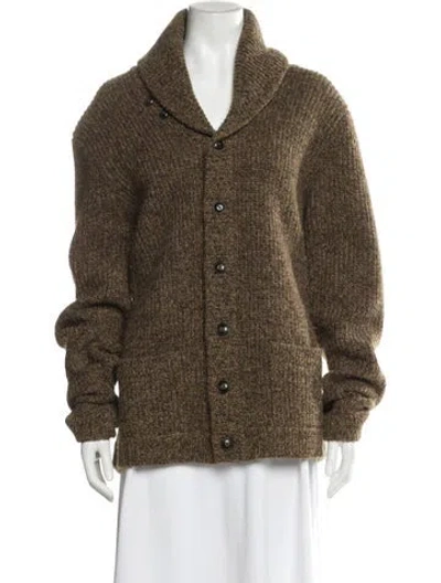 Pre-owned Rrl & Co. Wool V-neck Sweater In Brown