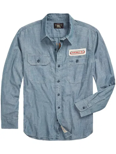 Rrl Appliqué Chambray Shirt In 蓝色