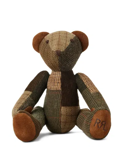 Rrl Arthur Patchwork Bear Plush In Brown