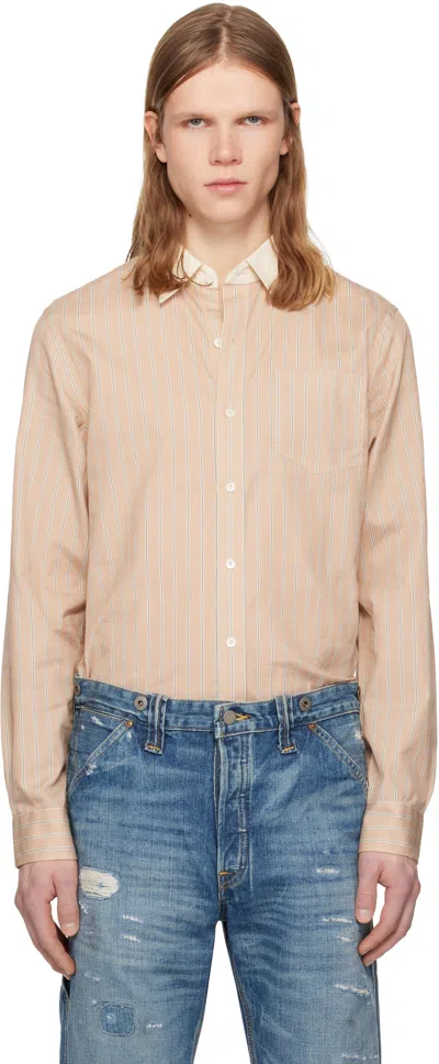 Rrl Beige Eli Dress Shirt In Pink