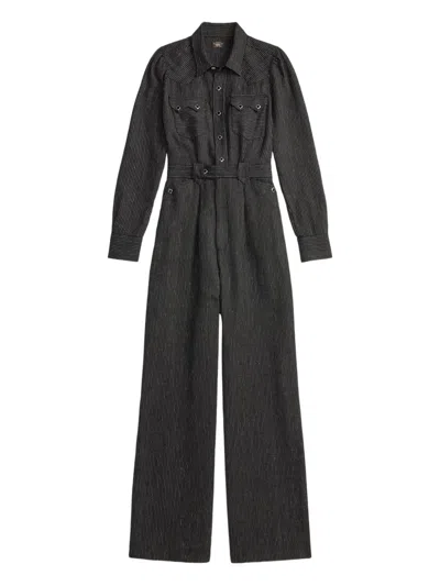 Rrl Belted Jumpsuit In Black