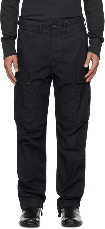 Rrl Black Surplus Poplin Cargo Pant