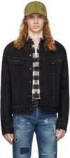 RRL BLACK WORN-IN DENIM TRUCKER JACKET