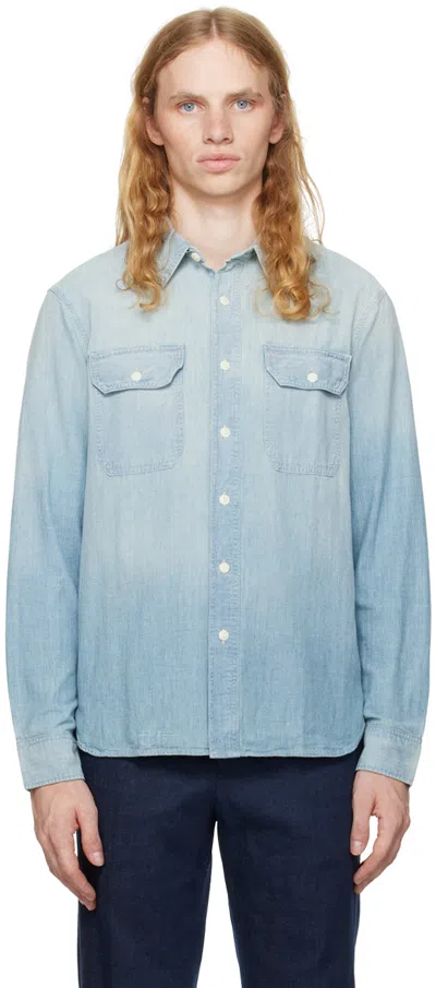 Rrl Blue Chambray Work Shirt