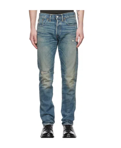 Rrl Blue Five Pockets To Make Old Jeans In Green