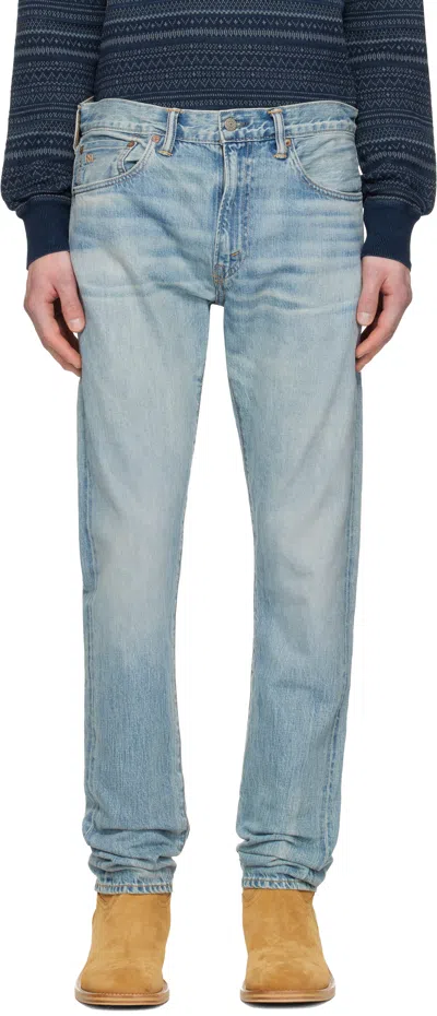 Rrl Blue High Slim Lawton Selvedge Jeans
