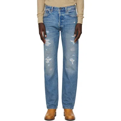 Rrl Blue Straight-leg Jeans