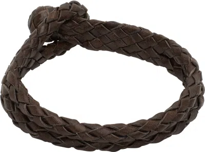 Rrl Brown Braided Bracelet