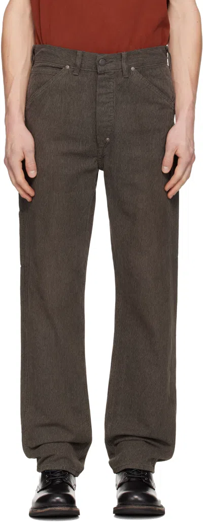 Rrl Brown Hamilton Flat Front Trousers