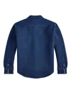 Rrl Brushed-cotton Long-sleeve Shirt In Blue