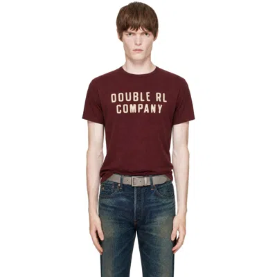 Rrl Burgundy 'double Rl Company' T-shirt In Vintage Burgandy