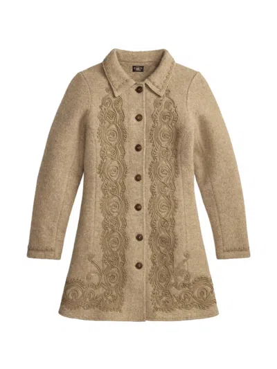 Rrl Button Embellished Coat In Brown