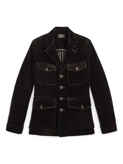 Rrl Button-fastening Blazer In Brown