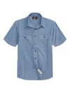 Rrl Button-up Chambray Shirt In Blue