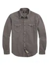 Rrl Button-up Shirt In Gray