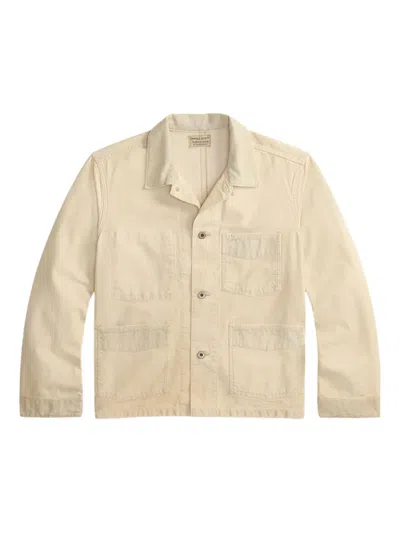 Rrl Buttoned Chest-pocket Shirt Jacket In Neutral
