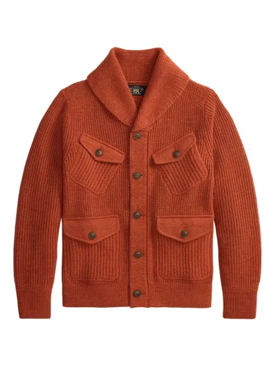 Rrl Buttoned Pocket Cardigan In Orange