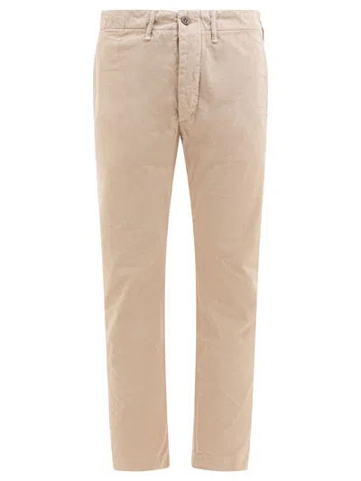 Rrl By Ralph Lauren Cotton Pants In Beige